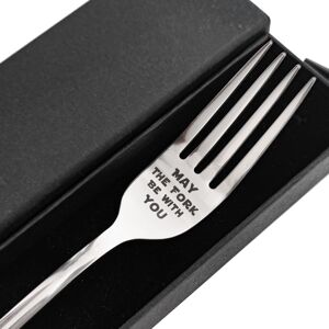 LAIX May The Fork Be With You Laser Engraved Stainless Steel Fork with gift Box, gift LAIX May The Fork Be With You Laser Engraved Stainless Steel Fork with gift Box, gift