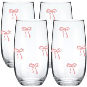 Unbranded (Red, 1 PACK) 17 oz Bow Pattern Highball Glasses, 1/4 Pack Tall Glass Sets, Lead Unbranded (Red, 1 PACK) 17 oz Bow Pattern Highball Glasses, 1/4 Pack Tall Glass Sets, Lead