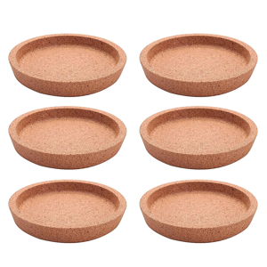 Bez marki 6 Pack 4 Inch Cork Coasters for Most Kind of Mugs in Office or Home Bez marki 6 Pack 4 Inch Cork Coasters for Most Kind of Mugs in Office or Home