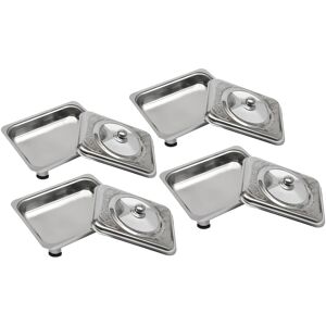 Unbranded 4PCS Stainless Steel Food Warmer Buffet Server Hotplate Tray W/ Lid Unbranded 4PCS Stainless Steel Food Warmer Buffet Server Hotplate Tray W/ Lid