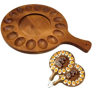 Unbranded Reversible Wooden Egg Tray with Handle – 24 Holes, 400x294x15mm Unbranded Reversible Wooden Egg Tray with Handle – 24 Holes, 400x294x15mm