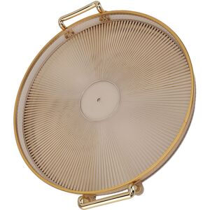 Unbranded Elegant Round Tray with Gold Rim & Handles for Fruit Desserts Serving Unbranded Elegant Round Tray with Gold Rim & Handles for Fruit Desserts Serving