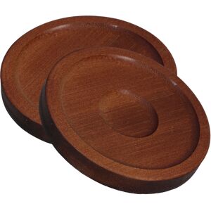 INOOMP 2Pcs Round Wood Coaster For Whisky Glass INOOMP 2Pcs Round Wood Coaster For Whisky Glass