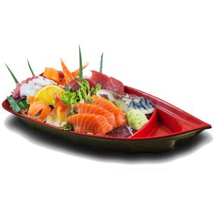Vendas felizes Happy Sales HSSB-10RB Sushi Boat Shape Plate Sushi Sashimi Serving Plate Melami Vendas felizes Happy Sales HSSB-10RB Sushi Boat Shape Plate Sushi Sashimi Serving Plate Melami