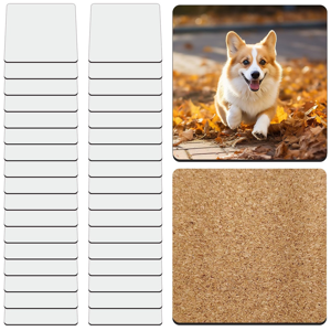 Markenlos 30 Pcs Sublimation Square Coaster Blanks Cork 3.86x3.86 Inch Markenlos 30 Pcs Sublimation Square Coaster Blanks Cork 3.86x3.86 Inch