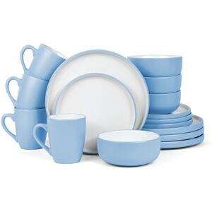 Waterside 16pc Pastel 2tone - Blue Dinner Set Waterside 16pc Pastel 2tone - Blue Dinner Set