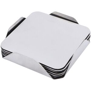 Typecat Coasters - Stainless Steel Holder with Coaster Set -Drink Milk Coffee Typecat Coasters - Stainless Steel Holder with Coaster Set -Drink Milk Coffee