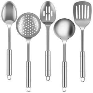 Typecat 5Pcs Kitchen Cooking Utensils Set Stainless Steel Shovel Soup Spoon Sp Typecat 5Pcs Kitchen Cooking Utensils Set Stainless Steel Shovel Soup Spoon Sp
