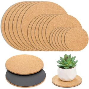 WUWEOT 18 Pack Cork Plant Coasters, 4/6/8 Inch Round Plant Mat Bulk, 0.2" Thick WUWEOT 18 Pack Cork Plant Coasters, 4/6/8 Inch Round Plant Mat Bulk, 0.2" Thick