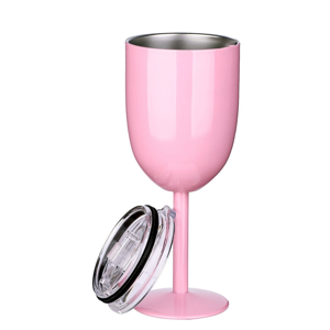 Unbranded 1 PCS Insulated Pink Wine Glasses Travel Wine Cup with Lid for Adult Unbranded 1 PCS Insulated Pink Wine Glasses Travel Wine Cup with Lid for Adult