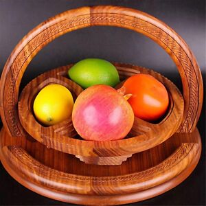 Unbranded For Handmade Wood Carving Fruit Plate Wooden Fruit Basket1 Grids Unbranded For Handmade Wood Carving Fruit Plate Wooden Fruit Basket1 Grids