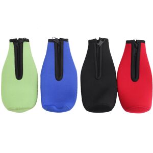 TAUOH 4 Pack Beer Bottle Insulator Sleeve Keep Drink Cold,Zip-Up Jackets,Beer Cooler S TAUOH 4 Pack Beer Bottle Insulator Sleeve Keep Drink Cold,Zip-Up Jackets,Beer Cooler S