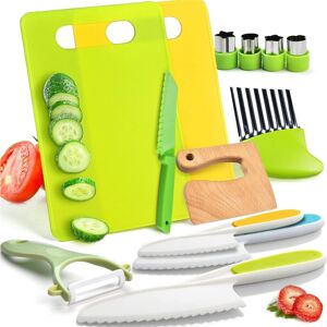 Smile Kid Big Happy 13 Pieces Kitchen Knife Set-Kids Montessori Kitchen Set Cooking Sets Real-Toddle Smile Kid Big Happy 13 Pieces Kitchen Knife Set-Kids Montessori Kitchen Set Cooking Sets Real-Toddle