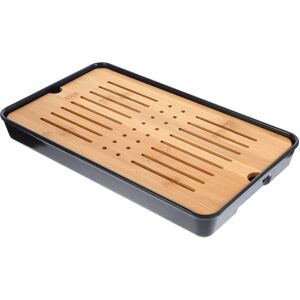 OHPHCALL Kitchen Draining Tray Japanese Style Bamboo Tray Black 1set OHPHCALL Kitchen Draining Tray Japanese Style Bamboo Tray Black 1set