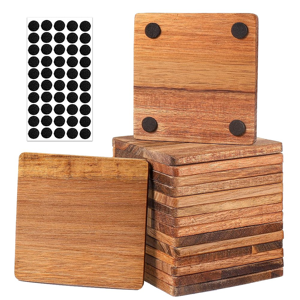 Unbranded 16 Pieces Unfinished Wood Coasters, Square -Wooden Coasters Unbranded 16 Pieces Unfinished Wood Coasters, Square -Wooden Coasters