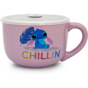 Disney Lilo & Stitch Chillin Ceramic Soup Mug With Vented Lid Holds 24 Ounces Disney Lilo & Stitch Chillin Ceramic Soup Mug With Vented Lid Holds 24 Ounces