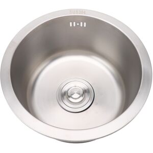 Unbranded Brushed 304 Stainless Steel Sink 36cm Round Bowl with Overflow Guard Unbranded Brushed 304 Stainless Steel Sink 36cm Round Bowl with Overflow Guard