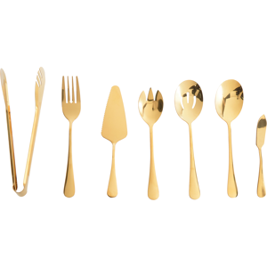 Beliani 7 Piece Kitchen Utensil Set ZITI Gold Beliani 7 Piece Kitchen Utensil Set ZITI Gold
