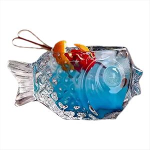 Markenlos Transparent Fish Shape Bar Cocktail Glass Party Thick Heavy Lovely Markenlos Transparent Fish Shape Bar Cocktail Glass Party Thick Heavy Lovely
