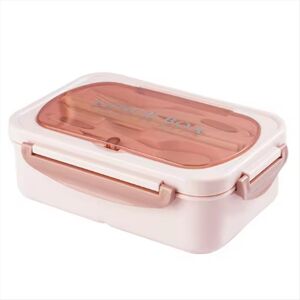 Markenlos Lunch Box with Tableware for Picnic Pink Markenlos Lunch Box with Tableware for Picnic Pink