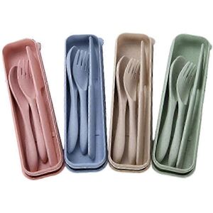 Unbranded 4-piece wheat cutlery set - for everyday home use Unbranded 4-piece wheat cutlery set - for everyday home use