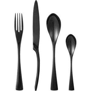 Unbranded 4-Piece Stainless Steel Cutlery Set, Fork, Spoon, Knife (Black) Unbranded 4-Piece Stainless Steel Cutlery Set, Fork, Spoon, Knife (Black)