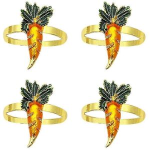 Unbranded Set of 4 Easter Carrot Napkin Rings, Trendy Napkin Buckles, Table Accessories (Y Unbranded Set of 4 Easter Carrot Napkin Rings, Trendy Napkin Buckles, Table Accessories (Y