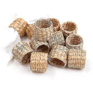 Unbranded Set of 12 Water Hyacinth Napkin Rings - Rustic Napkin Rings for Birthday Party, Unbranded Set of 12 Water Hyacinth Napkin Rings - Rustic Napkin Rings for Birthday Party,