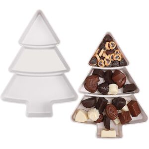 Unbranded Pack Christmas Tree Shaped Multi-Function Fruit Plates, Plastic Candy Snack Tray Unbranded Pack Christmas Tree Shaped Multi-Function Fruit Plates, Plastic Candy Snack Tray