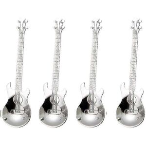 Unbranded Coffee Spoon, Stainless Steel Guitar Spoons, Set of 4 (Silver) Unbranded Coffee Spoon, Stainless Steel Guitar Spoons, Set of 4 (Silver)