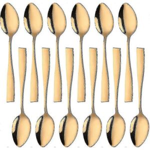 Unbranded Dessert spoons, set of 12, gold Unbranded Dessert spoons, set of 12, gold