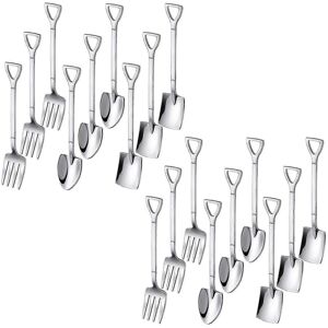 Unbranded 18 pieces shovel spoon fork shovel teaspoon shovel handle dessert spoon ice crea Unbranded 18 pieces shovel spoon fork shovel teaspoon shovel handle dessert spoon ice crea