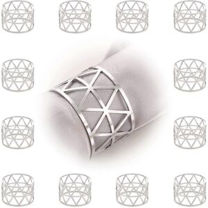 Unbranded Set of 12 gold and silver napkin rings Unbranded Set of 12 gold and silver napkin rings