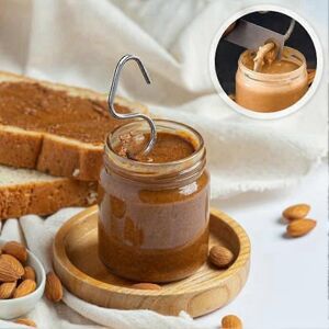 Unbranded Set of 2 stainless steel peanut butter stirrers for mixing jam and nuts Unbranded Set of 2 stainless steel peanut butter stirrers for mixing jam and nuts