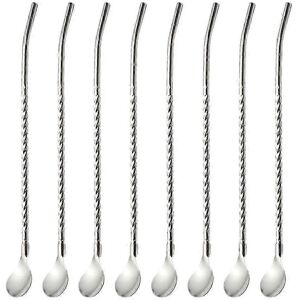 Unbranded Set of 8 espresso spoons, stirring spoons, tea filter, straw, stirring spoon, ye Unbranded Set of 8 espresso spoons, stirring spoons, tea filter, straw, stirring spoon, ye