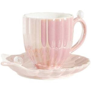 Unbranded Ceramic Coffee Cup with Saucer, Mother of Pearl Mug, Cute Coffee Mugs for Office Unbranded Ceramic Coffee Cup with Saucer, Mother of Pearl Mug, Cute Coffee Mugs for Office