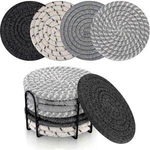 Unbranded Pack Absorbent Cotton Woven Coasters Heat Resistant Coasters for Home Coffee Tab Unbranded Pack Absorbent Cotton Woven Coasters Heat Resistant Coasters for Home Coffee Tab