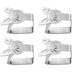 Unbranded 4 Pack Stainless Steel Tablecloth Clips (Butterfly), Rustproof Steel, Silver 1.6 Unbranded 4 Pack Stainless Steel Tablecloth Clips (Butterfly), Rustproof Steel, Silver 1.6