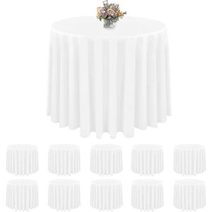 Unbranded 10 Pack 84" Premium Disposable Round Plastic Tablecloths PEVA Water Resistant Ta Unbranded 10 Pack 84" Premium Disposable Round Plastic Tablecloths PEVA Water Resistant Ta
