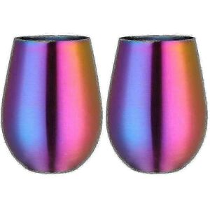 Unbranded (Symphony) Set of 2 Stainless Steel Stemless Wine Glasses for Travel Unbranded (Symphony) Set of 2 Stainless Steel Stemless Wine Glasses for Travel