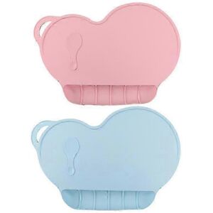 Unbranded Set of 2 non-slip silicone placemats with suction cups Unbranded Set of 2 non-slip silicone placemats with suction cups