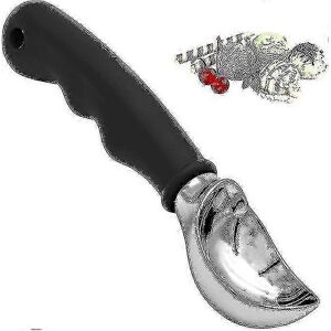 Unbranded Polished Stainless Steel Ice Cream Scoop with Non-Slip Rubber Handle - Pjun Unbranded Polished Stainless Steel Ice Cream Scoop with Non-Slip Rubber Handle - Pjun