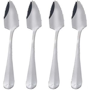 Unbranded stainless steel serrated spoons. Grapefruit spoon. Dessert spoon. Ideal gift. Unbranded stainless steel serrated spoons. Grapefruit spoon. Dessert spoon. Ideal gift.