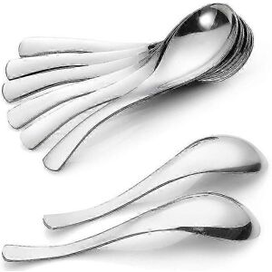 Unbranded Set of 8 Stainless Steel Soup Spoons, Thick and Heavy Table Spoons (haoyi) Unbranded Set of 8 Stainless Steel Soup Spoons, Thick and Heavy Table Spoons (haoyi)