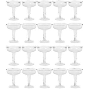 Unbranded Set of 20 clear plastic champagne flutes suitable for parties Unbranded Set of 20 clear plastic champagne flutes suitable for parties