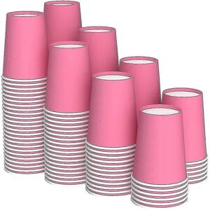 Unbranded Pack of 120 biodegradable and compostable disposable pink cardboard cups for bir Unbranded Pack of 120 biodegradable and compostable disposable pink cardboard cups for bir