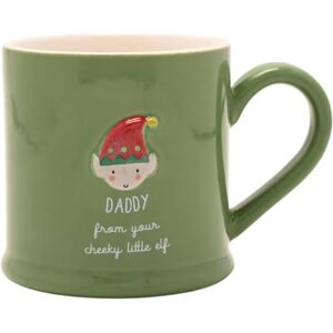 WIDDOP and Co. Christmas Mug Daddy Ceramic Embossed Elf Design Gift Boxed Festive Cup 300ml WIDDOP and Co. Christmas Mug Daddy Ceramic Embossed Elf Design Gift Boxed Festive Cup 300ml