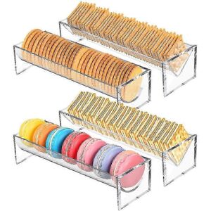 Unbranded Set of 4 Clear Cracker Trays for Serving Acrylic Rectangular Crackers, Party Foo Unbranded Set of 4 Clear Cracker Trays for Serving Acrylic Rectangular Crackers, Party Foo