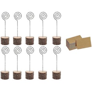 Unbranded 30 Pack Rustic Kraft Paper Twisted Wire Wooden Place Card Holders for Table Numb Unbranded 30 Pack Rustic Kraft Paper Twisted Wire Wooden Place Card Holders for Table Numb