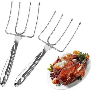 Unbranded Turkey Roasting Forks, Set of 2, Stainless Steel, Ideal for Thanksgiving, for tr Unbranded Turkey Roasting Forks, Set of 2, Stainless Steel, Ideal for Thanksgiving, for tr